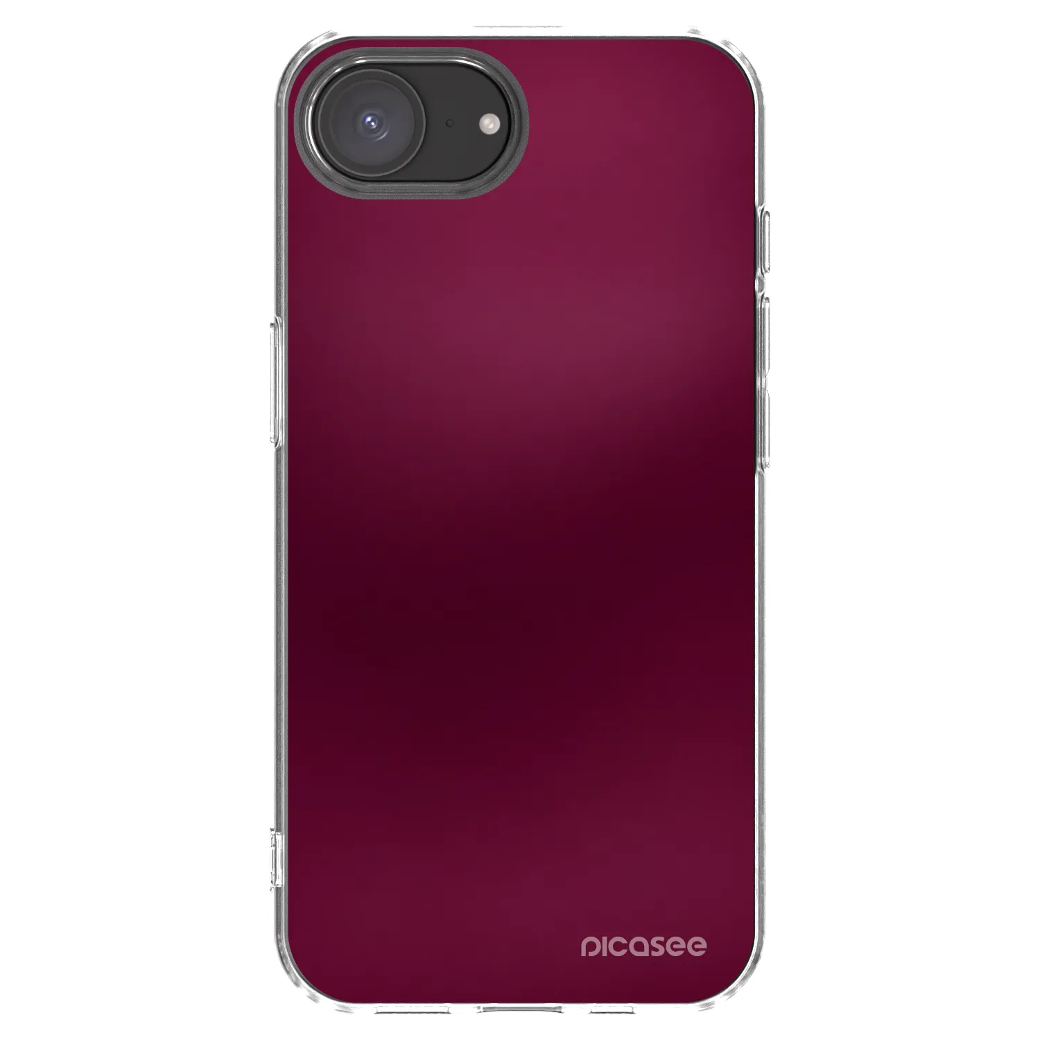 Picasee Apple iPhone 17e Hülle - Transparentes Silikon - Velvet Bordeaux
