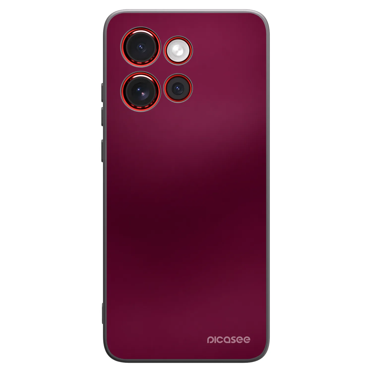 Picasee Motorola Edge 60 Neo 5G Hülle - Schwarzes Silikon - Velvet Bordeaux