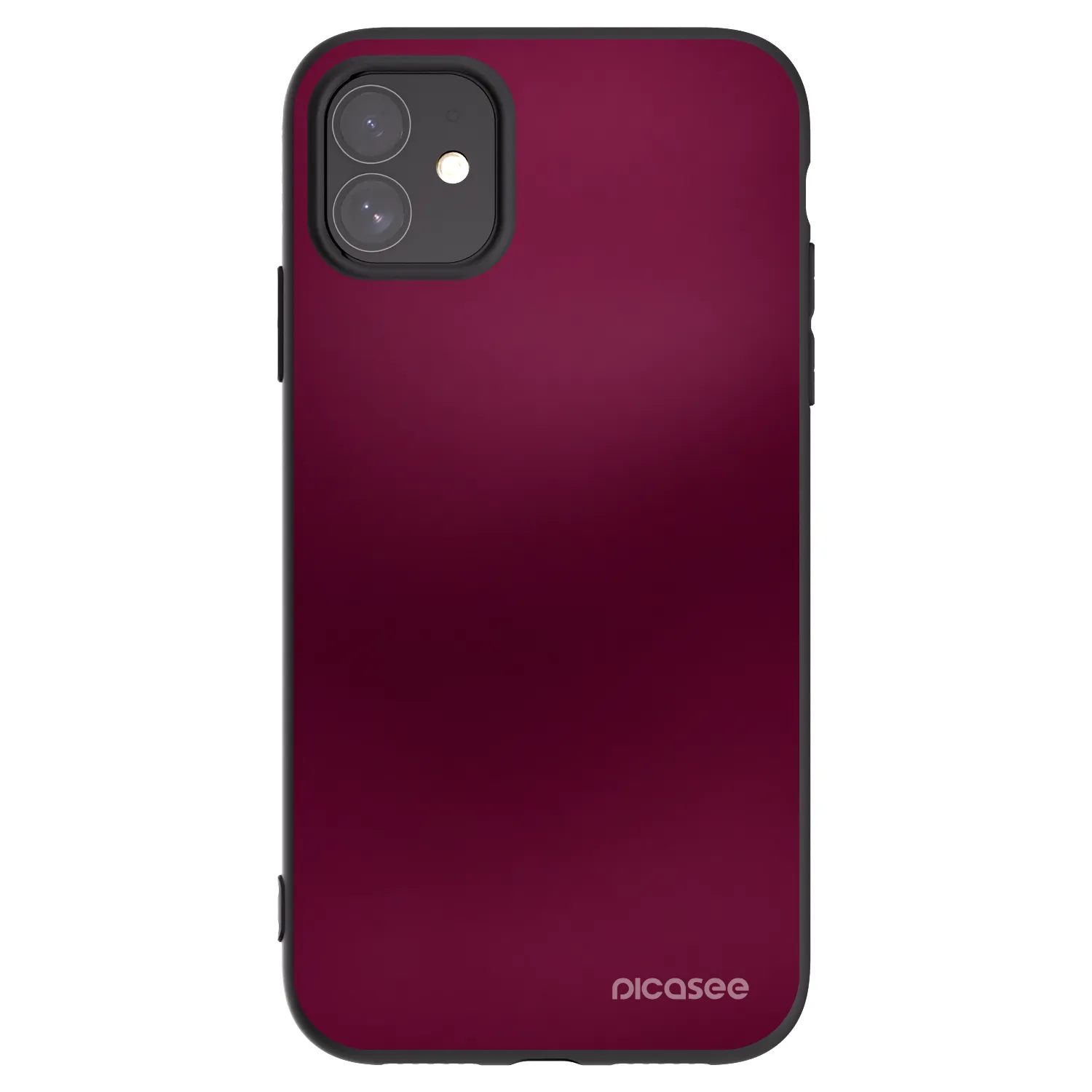Picasee Apple iPhone 11 Hülle - Schwarzes Silikon - Velvet Bordeaux