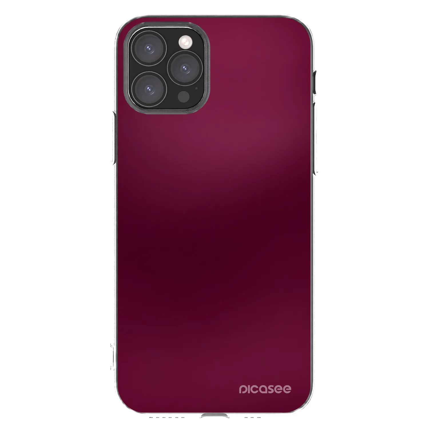 Picasee Apple iPhone 11 Pro Hülle - Transparentes Silikon - Velvet Bordeaux