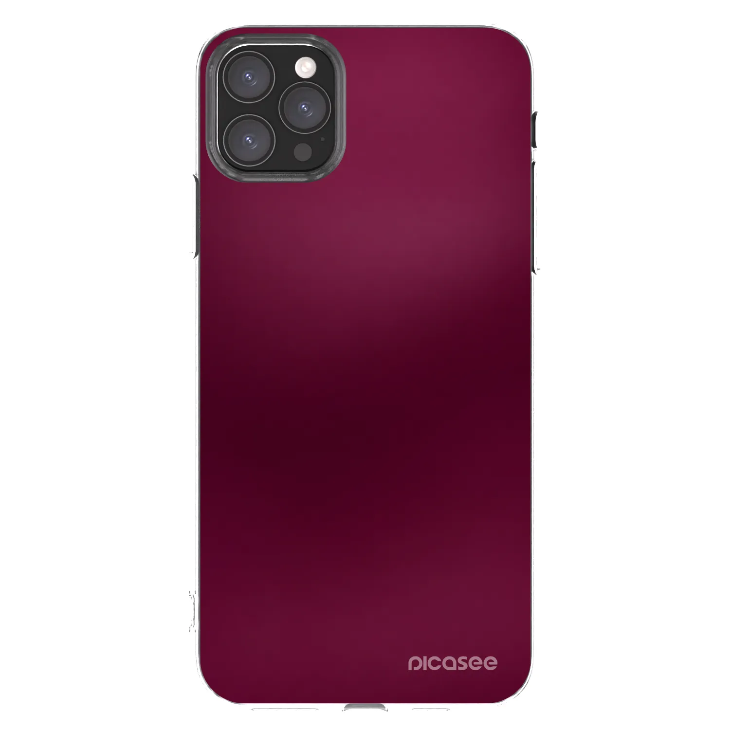 Picasee Apple iPhone 11 Pro Max Hülle - Transparentes Silikon - Velvet Bordeaux