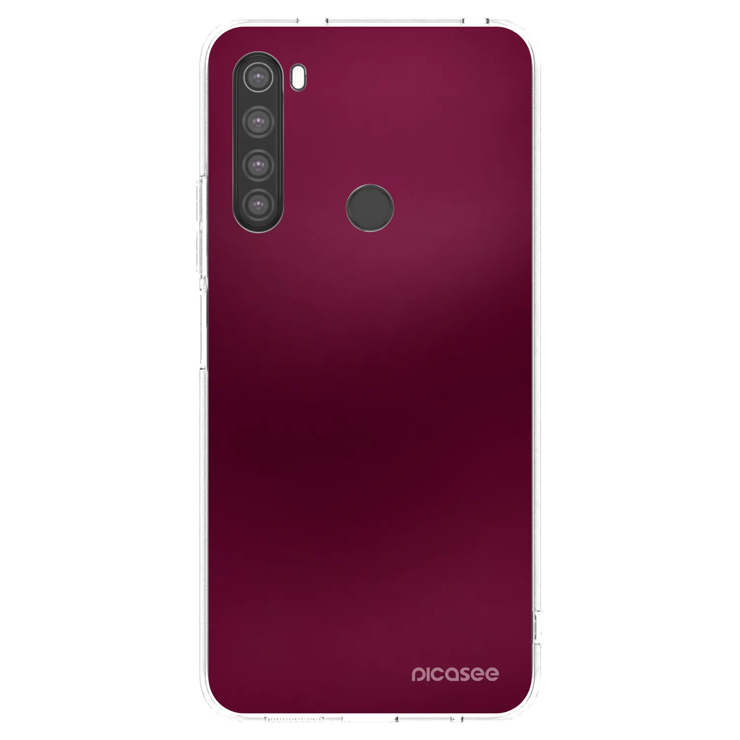 Picasee Xiaomi Redmi Note 8 Hülle - Transparentes Silikon - Velvet Bordeaux