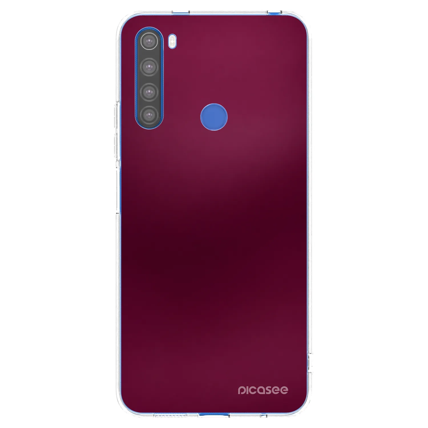 Picasee Xiaomi Redmi Note 8T Hülle - Transparentes Silikon - Velvet Bordeaux