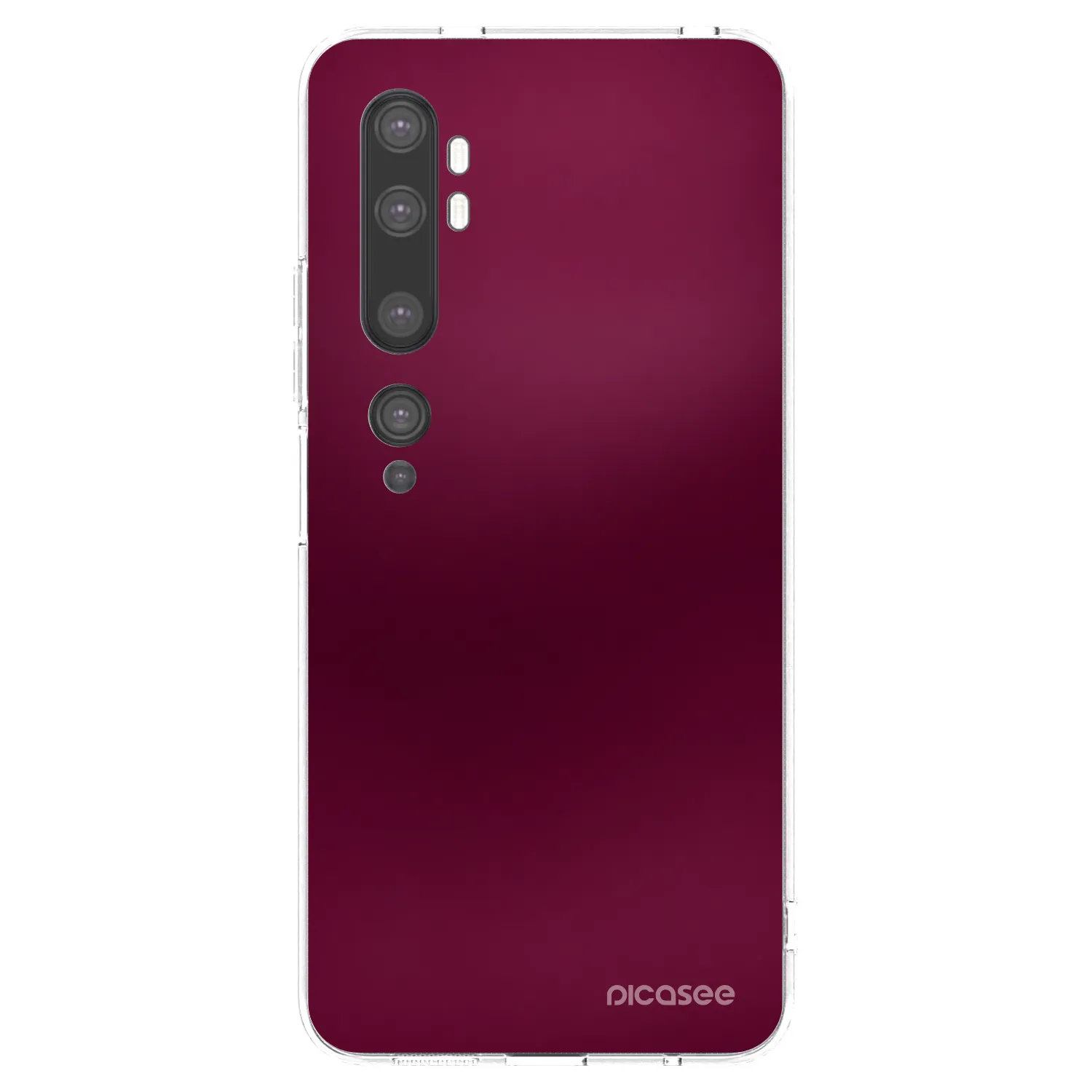 Picasee Xiaomi Mi Note 10 (Pro) Hülle - Transparentes Silikon - Velvet Bordeaux