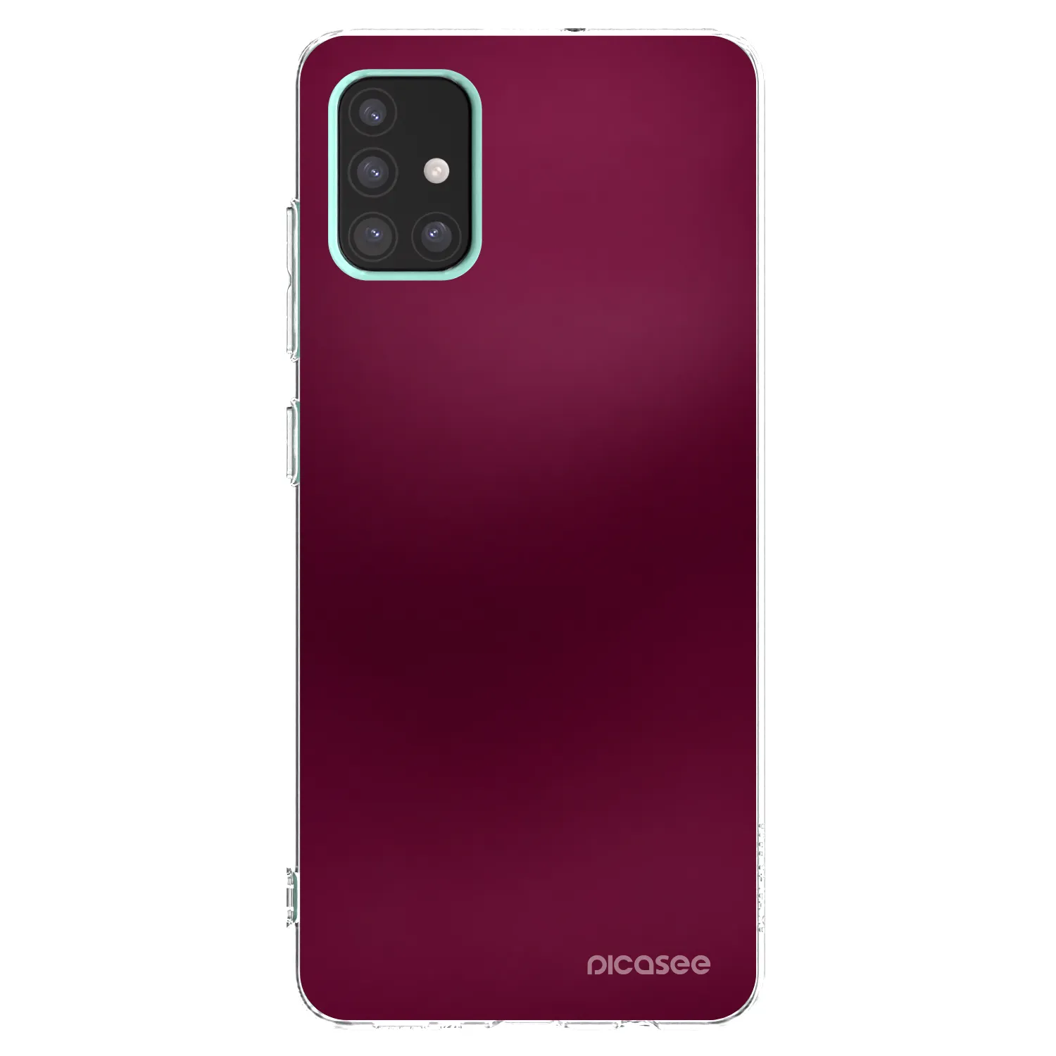Picasee Samsung Galaxy A51 A515F Hülle - Transparentes Silikon - Velvet Bordeaux