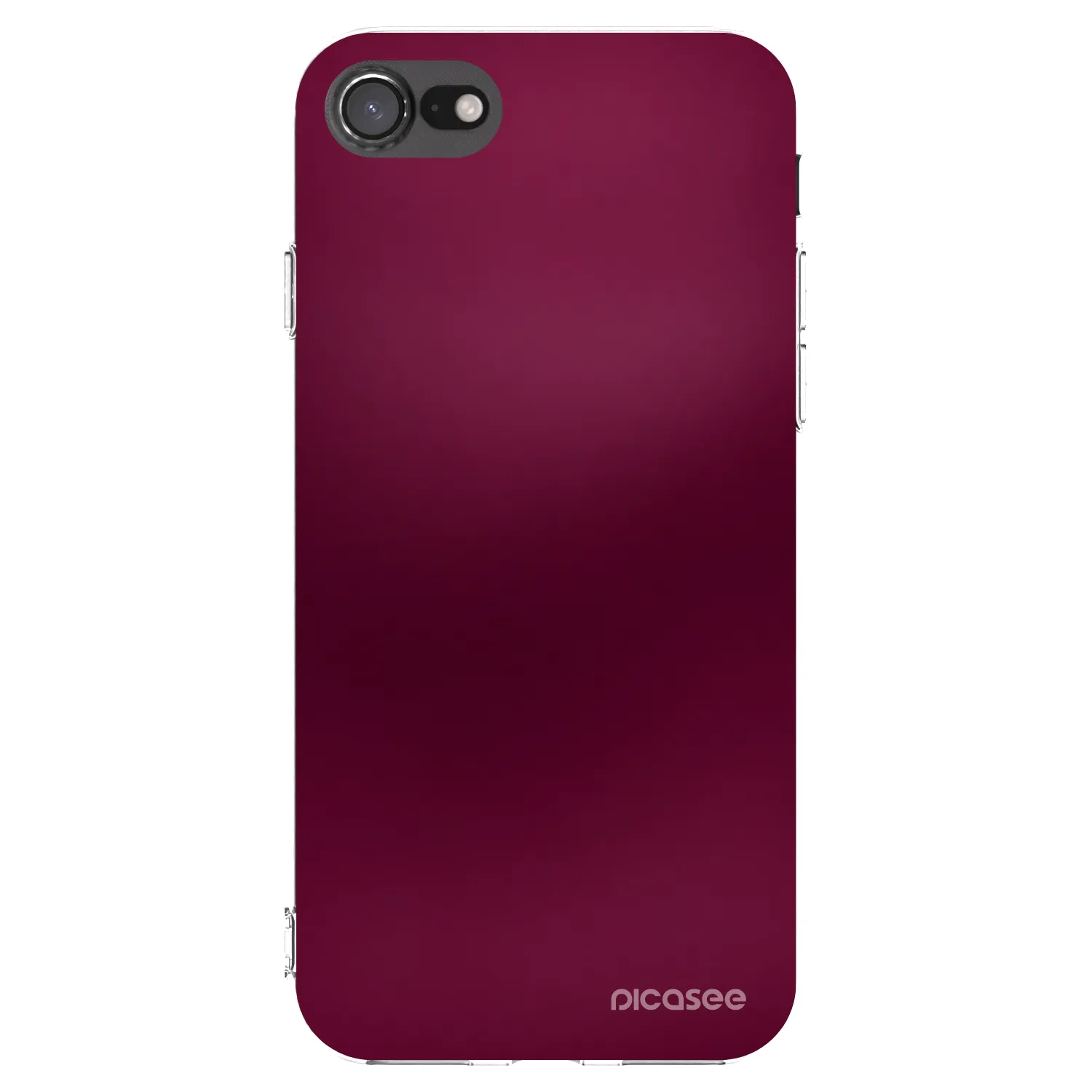 Picasee Apple iPhone SE 2020 Hülle - Transparentes Silikon - Velvet Bordeaux