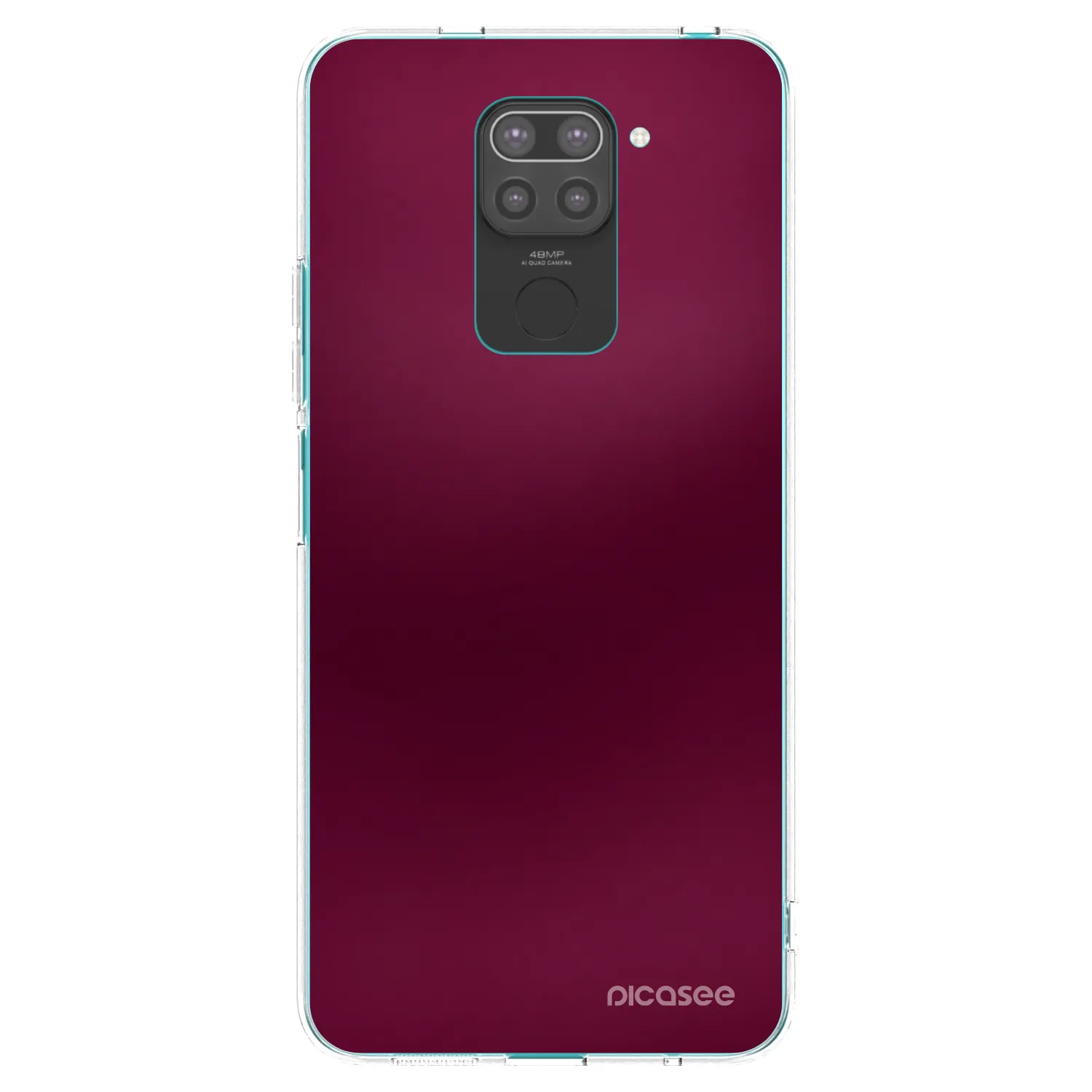 Picasee Xiaomi Redmi Note 9 Hülle - Schwarzes Silikon - Velvet Bordeaux