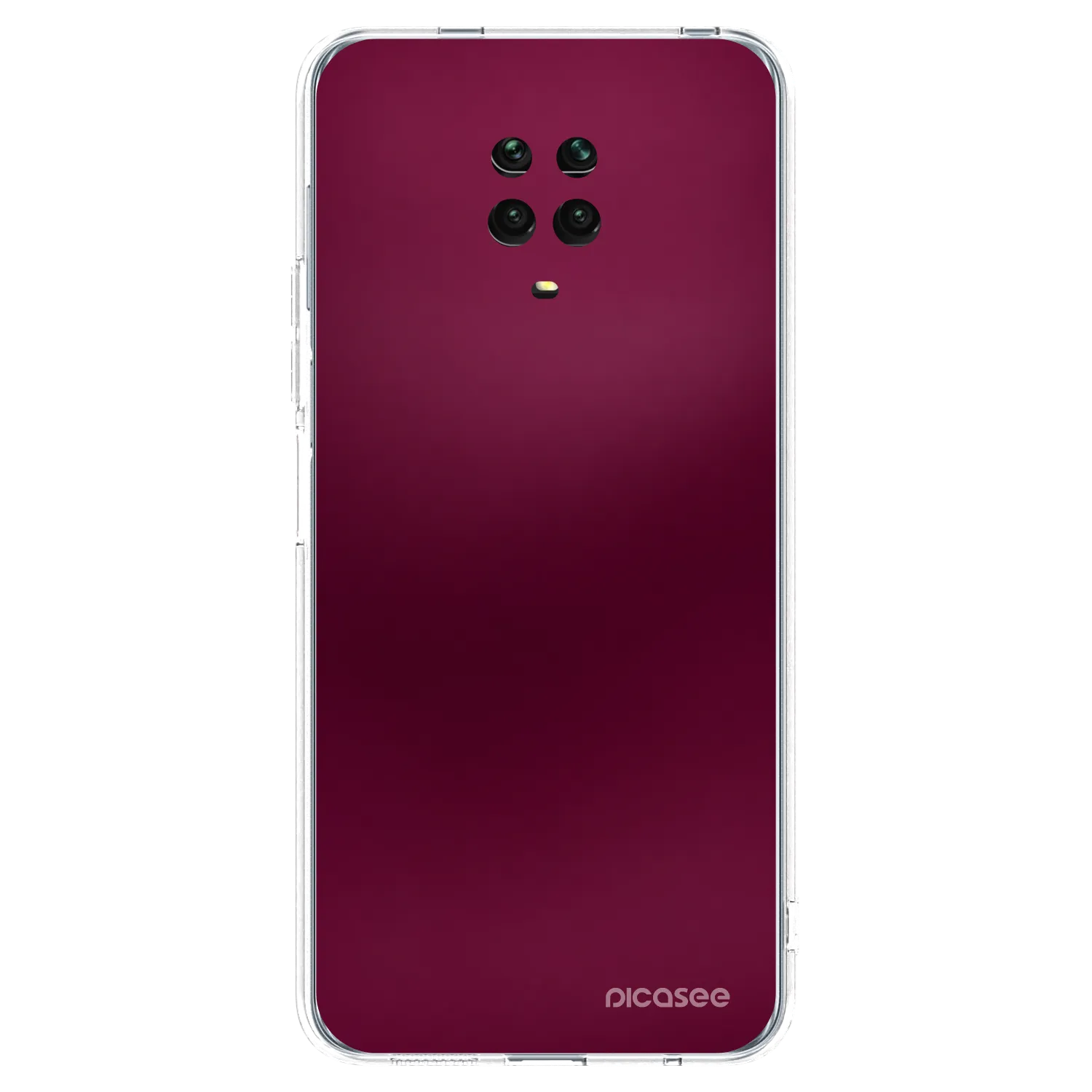 Picasee Xiaomi Redmi Note 9S Hülle - Transparentes Silikon - Velvet Bordeaux