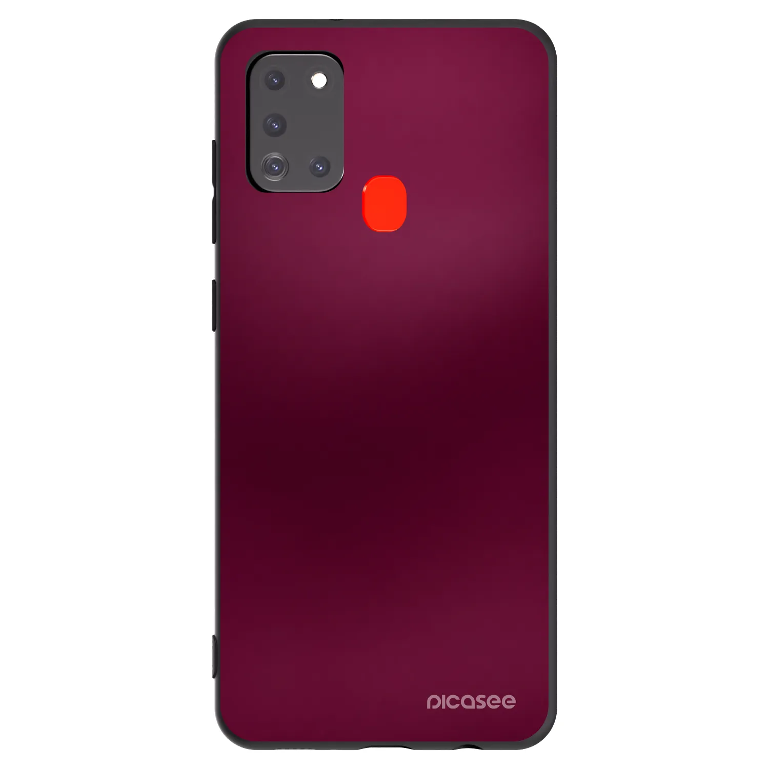Picasee Samsung Galaxy A21s Hülle - Schwarzes Silikon - Velvet Bordeaux