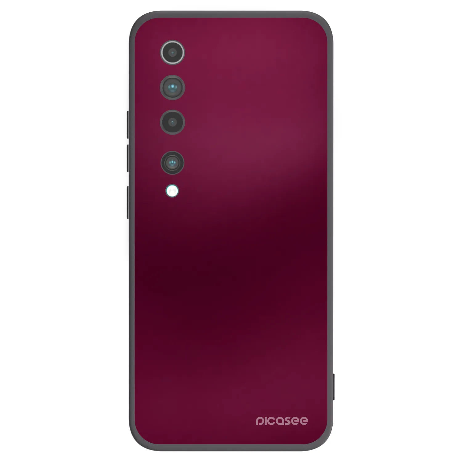 Picasee Xiaomi Mi 10 Hülle - Schwarzes Silikon - Velvet Bordeaux