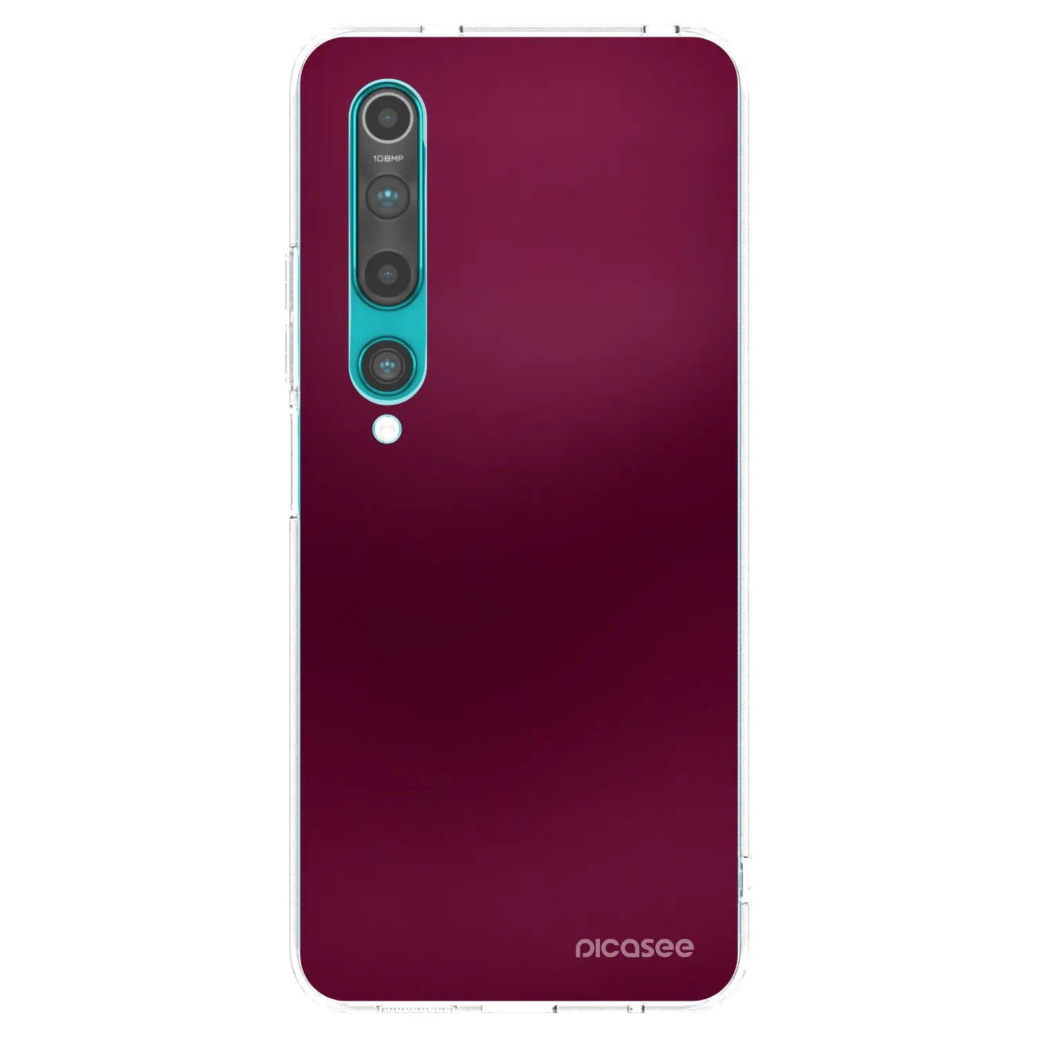 Picasee Xiaomi Mi 10 Hülle - Transparentes Silikon - Velvet Bordeaux