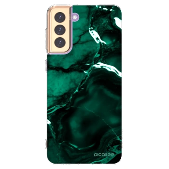 Picasee Samsung Galaxy S21+ 5G G996F Hülle - Transparentes Silikon - Dark emerald