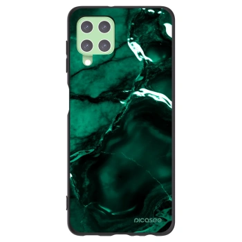 Picasee Samsung Galaxy A22 A225F 4G Hülle - Schwarzes Silikon - Dark emerald