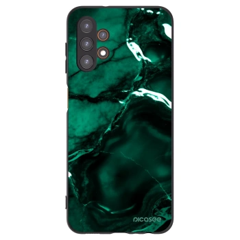 Picasee Samsung Galaxy A13 4G A135 Hülle - Schwarzes Silikon - Dark emerald