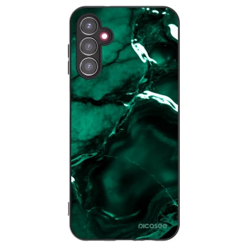 Picasee Samsung Galaxy A14 5G A146P Hülle - Schwarzes Silikon - Dark emerald