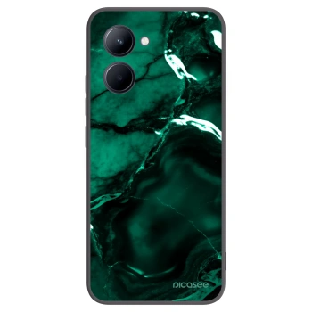 Picasee Realme C33 (2023) Hülle - Schwarzes Silikon - Dark emerald