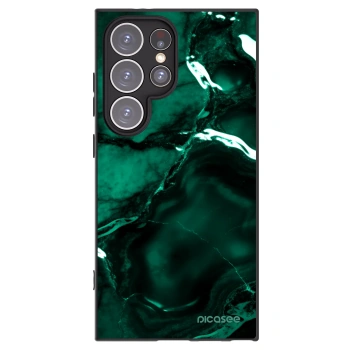 Picasee Samsung Galaxy S24 Ultra S928B 5G Hülle - Schwarzes Silikon - Dark emerald
