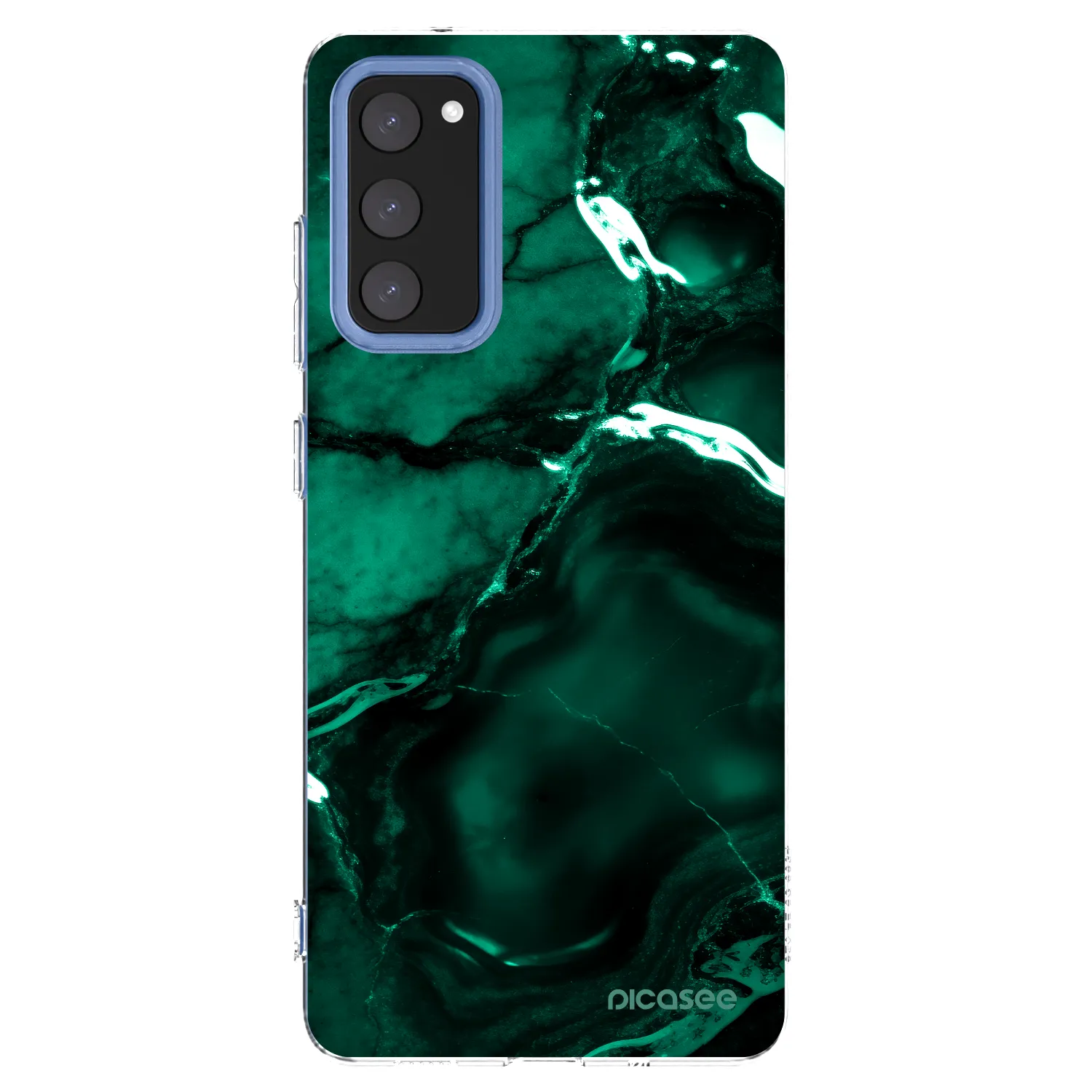 Picasee Samsung Galaxy S20 FE Hülle - Transparentes Silikon - Dark emerald