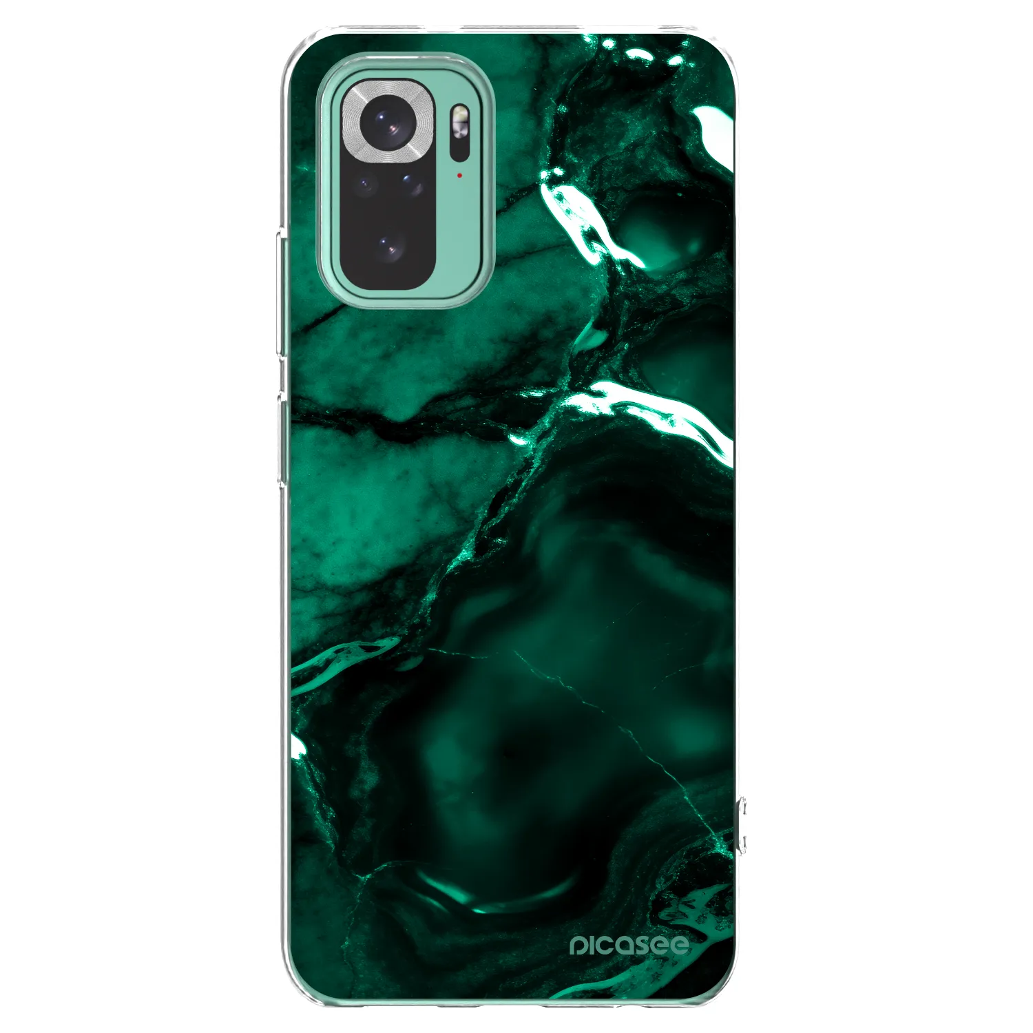 Picasee Xiaomi Redmi Note 10 Pro Hülle - Transparentes Silikon - Dark emerald
