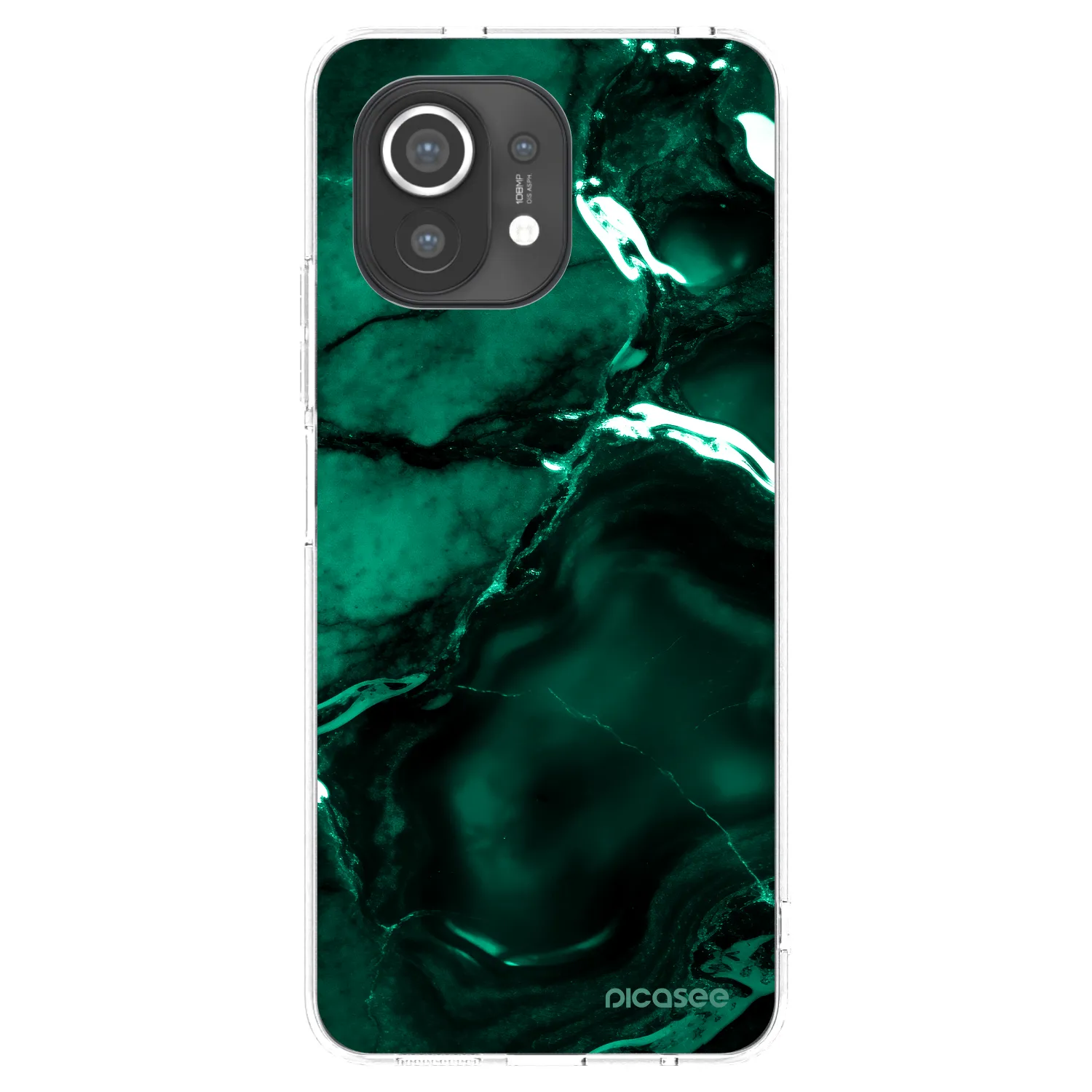 Picasee Xiaomi Mi 11 Hülle - Transparentes Silikon - Dark emerald