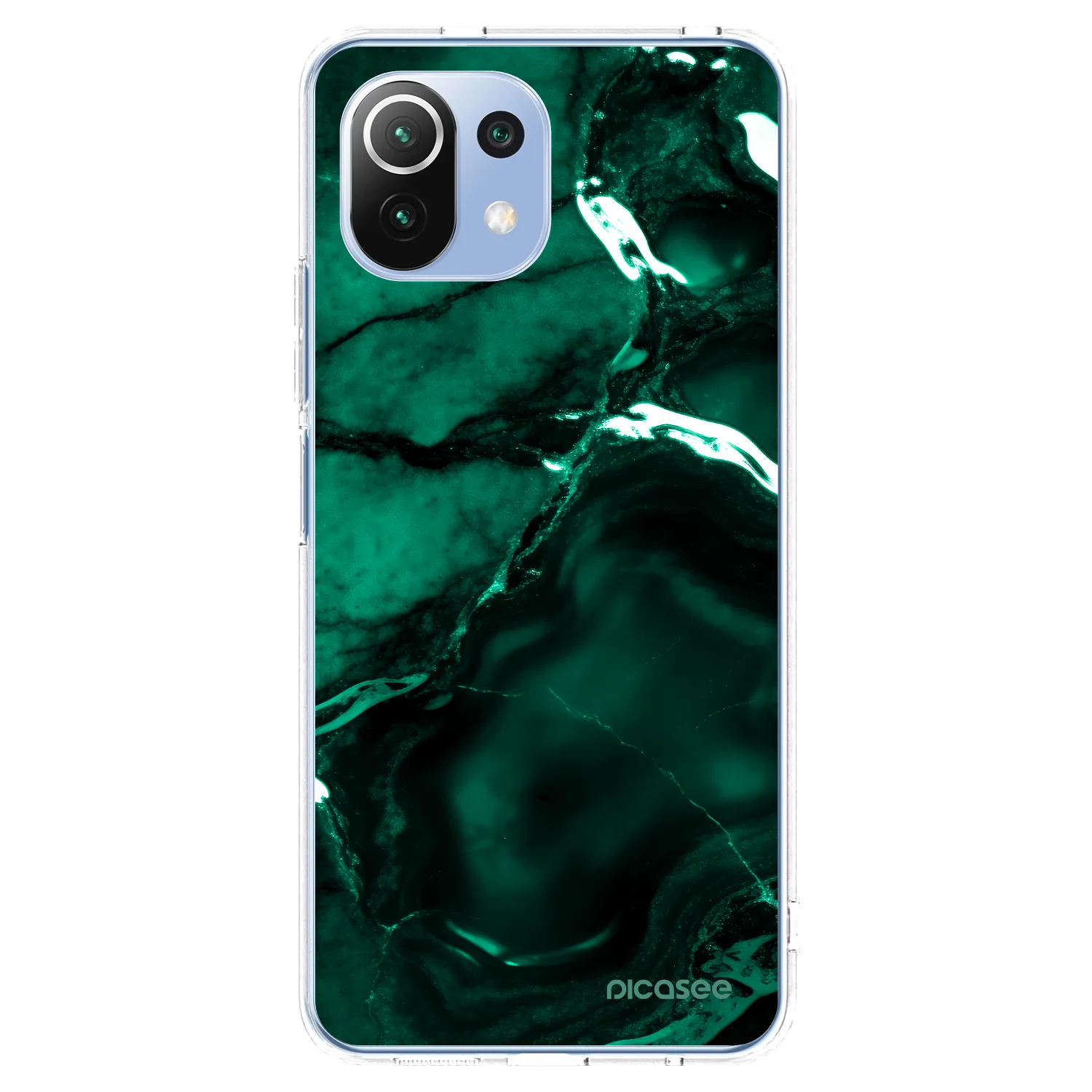 Picasee Xiaomi Mi 11 Lite Hülle - Transparentes Silikon - Dark emerald