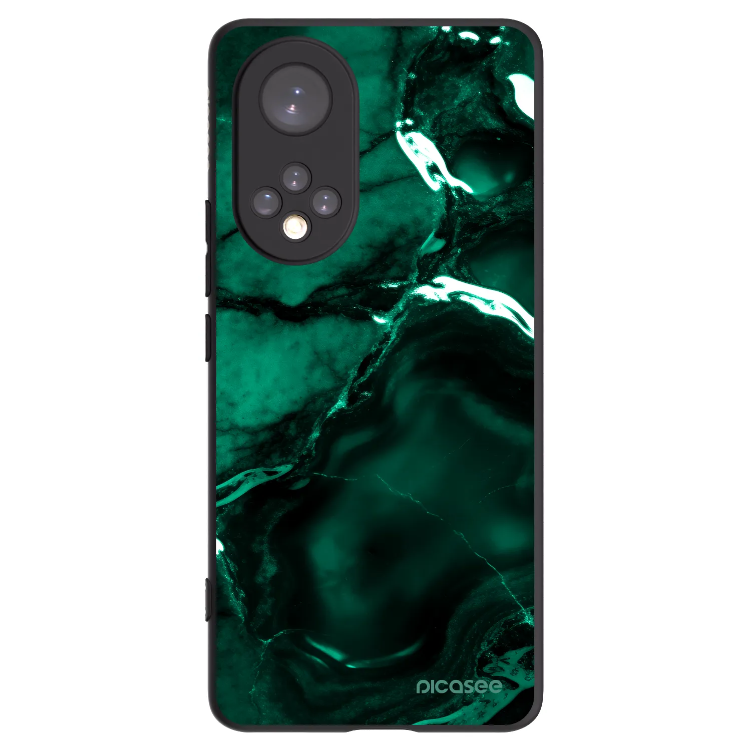 Picasee Honor 50 5G Hülle - Schwarzes Silikon - Dark emerald