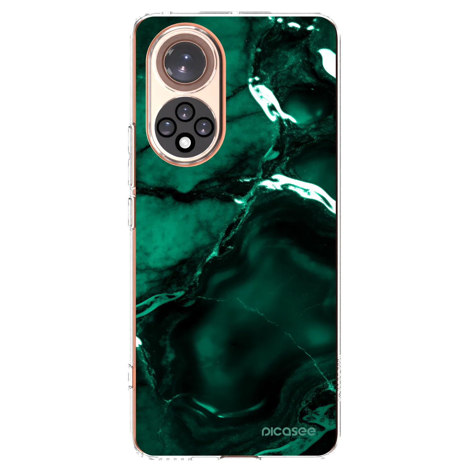 Picasee Honor 50 5G Hülle - Transparentes Silikon - Dark emerald