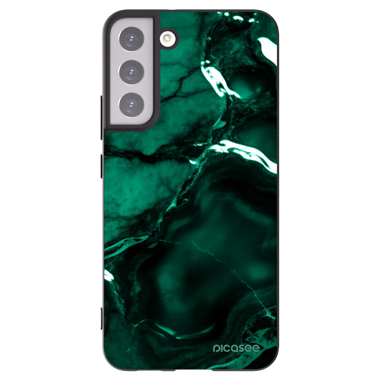 Picasee Samsung Galaxy S22+ 5G Hülle - Schwarzes Silikon - Dark emerald