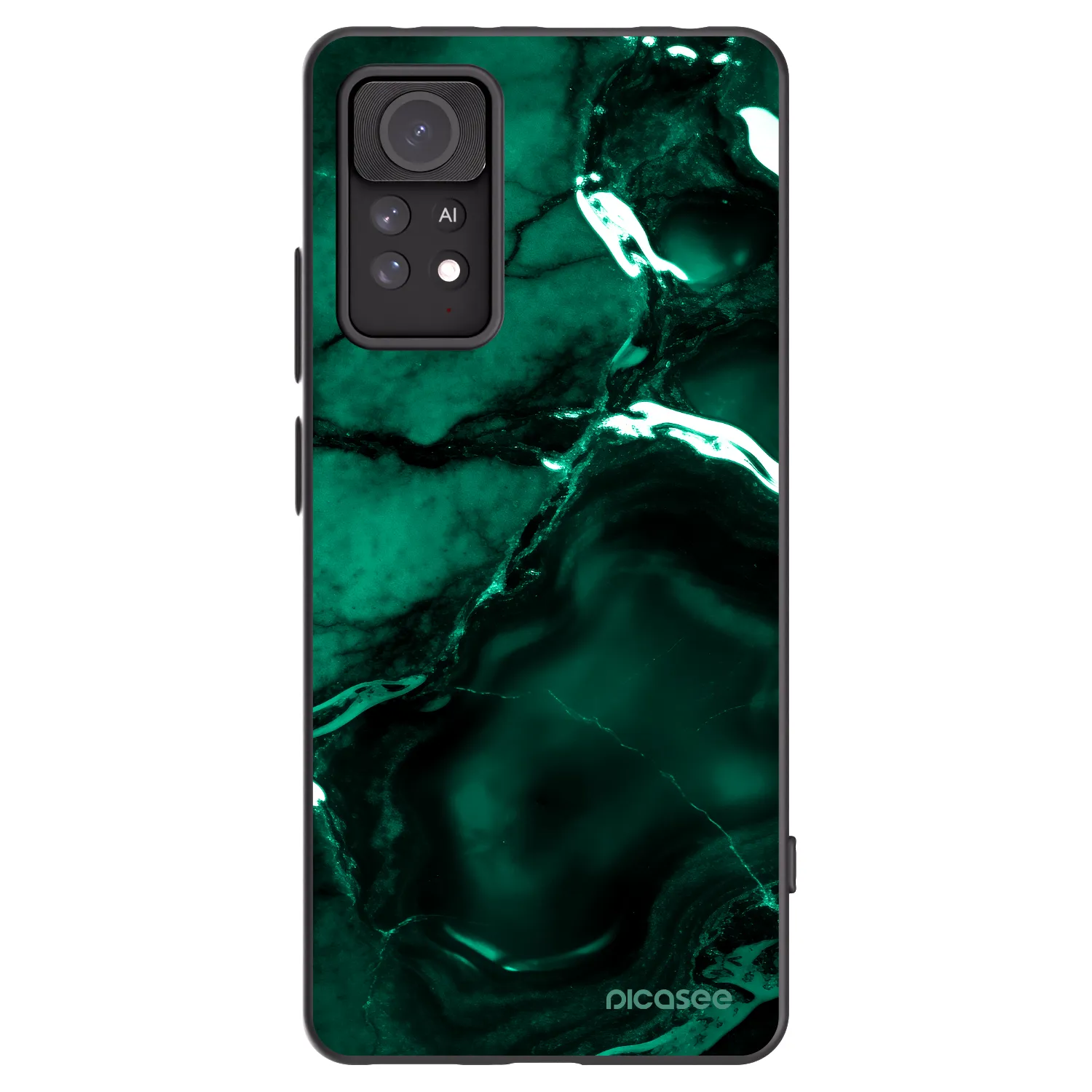 Picasee Xiaomi Redmi Note 11 Pro 5G Hülle - Schwarzes Silikon - Dark emerald