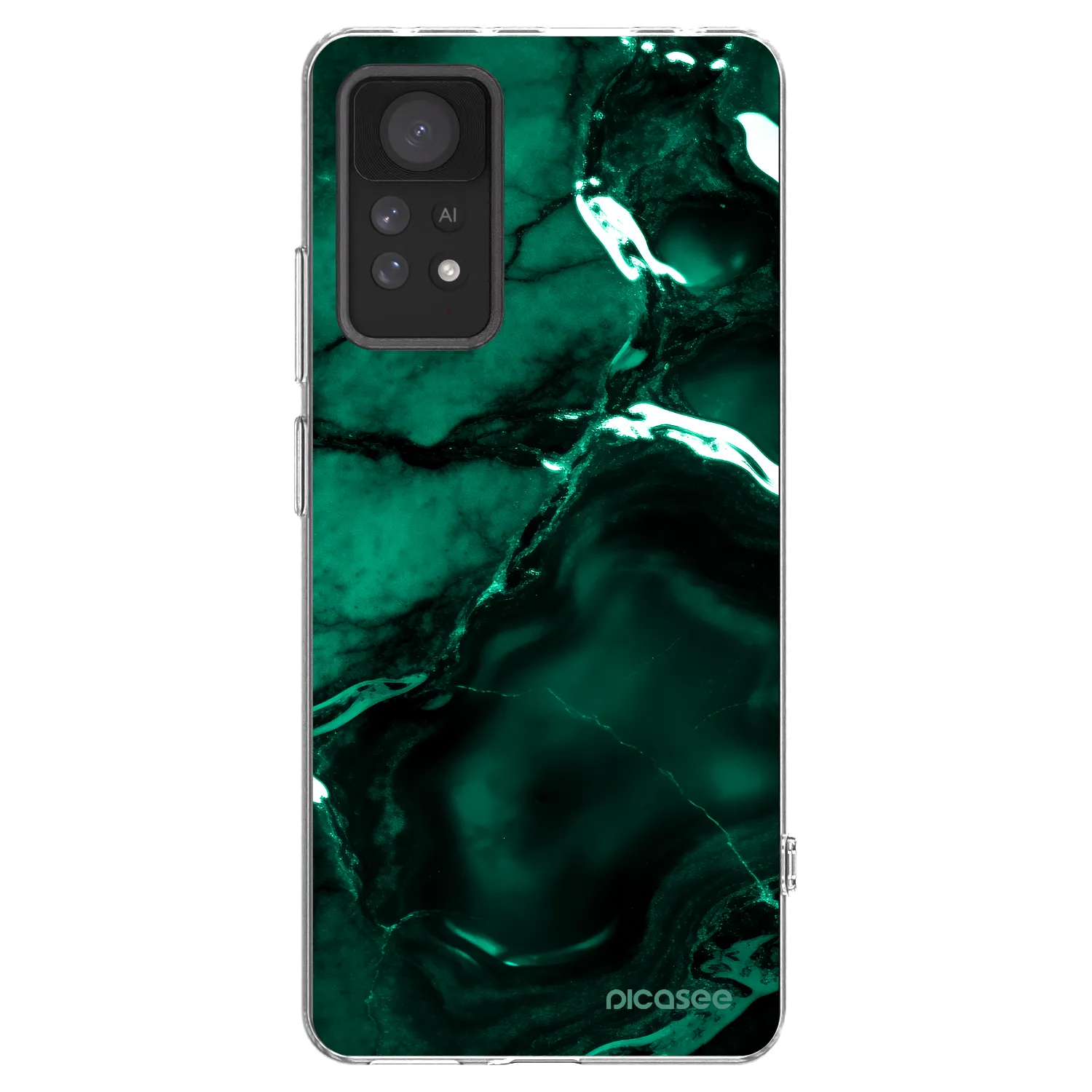 Picasee Xiaomi Redmi Note 11 Pro 5G Hülle - Transparentes Silikon - Dark emerald