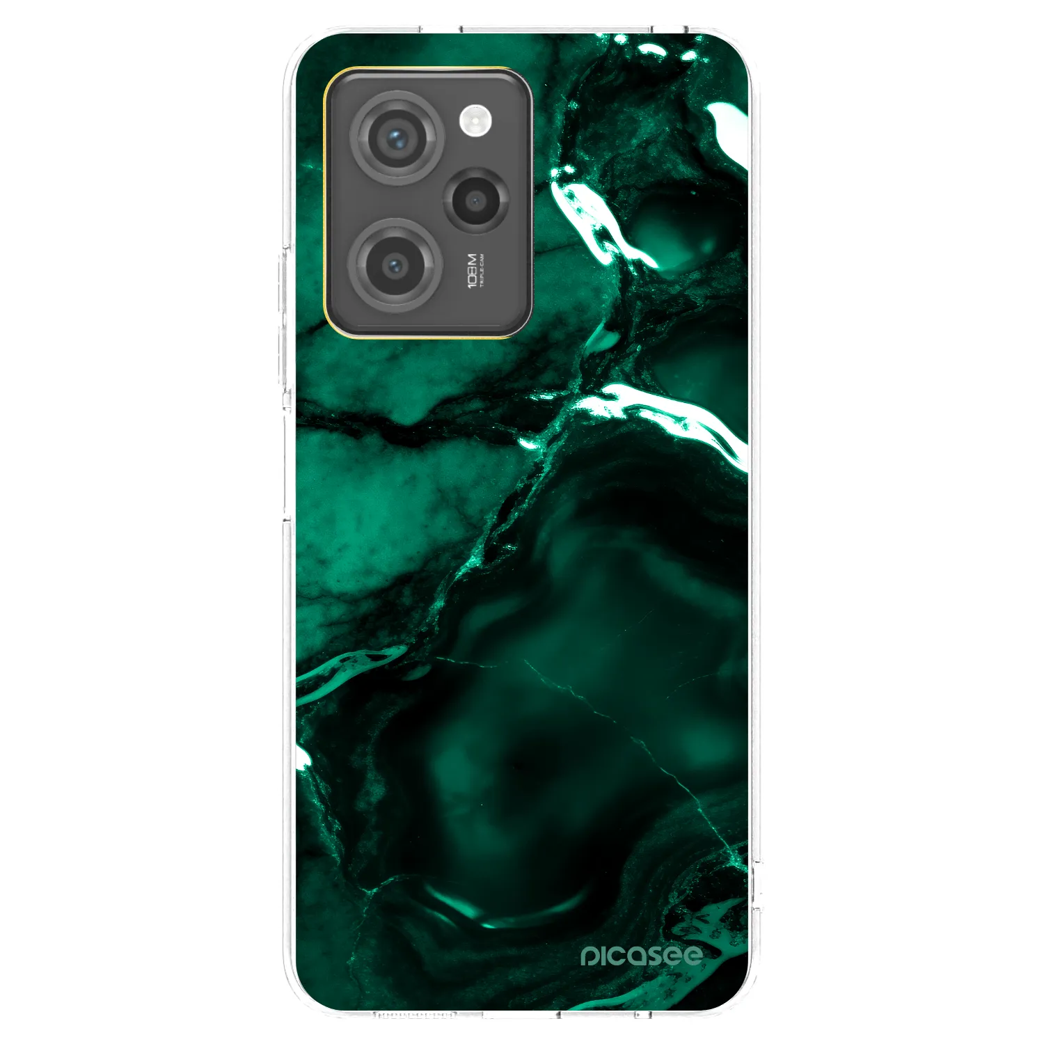 Picasee Xiaomi Poco X5 Pro Hülle - Schwarzes Silikon - Dark emerald