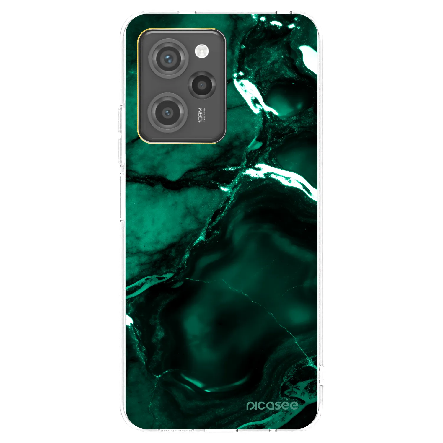 Picasee Xiaomi Poco X5 Pro Hülle - Transparentes Silikon - Dark emerald
