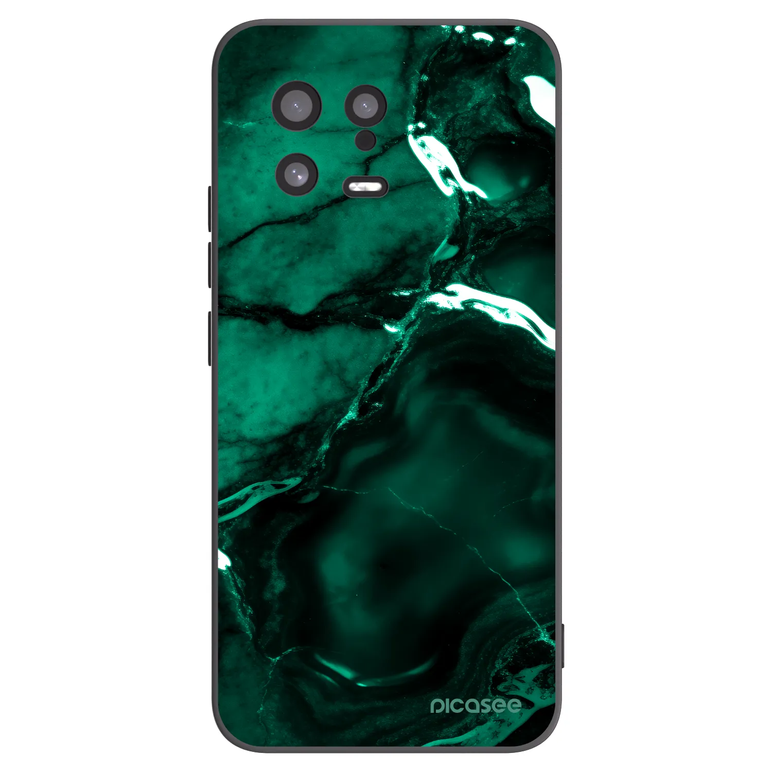 Picasee Xiaomi 13 Hülle - Schwarzes Silikon - Dark emerald