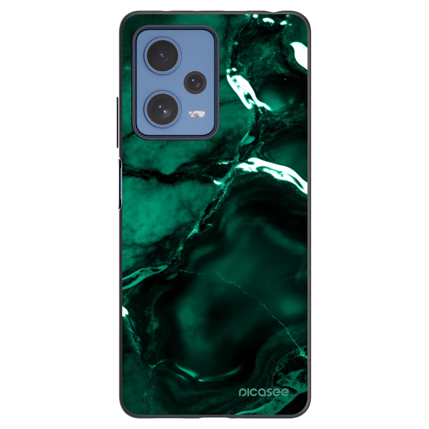 Picasee Xiaomi Redmi Note 12 Pro 5G Hülle - Schwarzes Silikon - Dark emerald