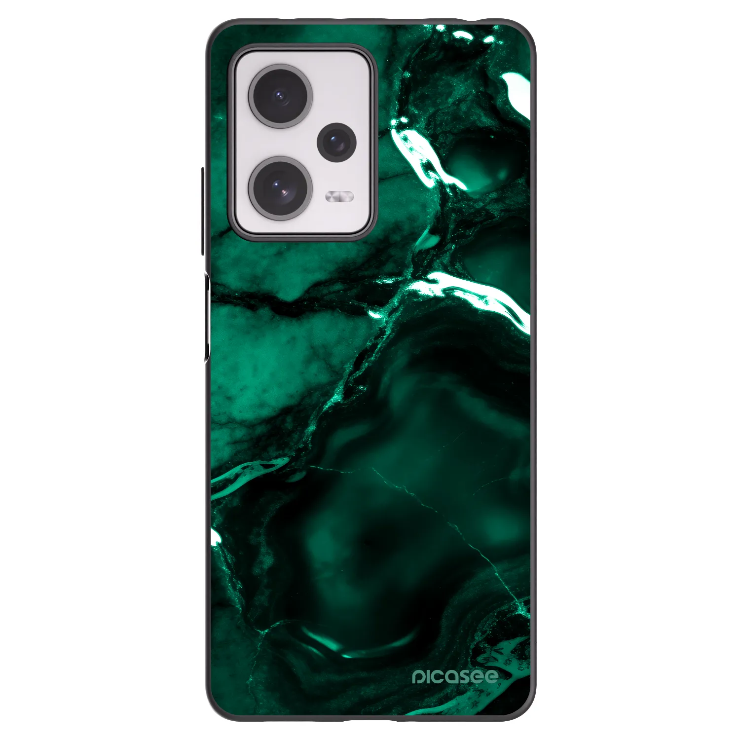 Picasee Xiaomi Redmi Note 12 Pro+ 5G Hülle - Schwarzes Silikon - Dark emerald