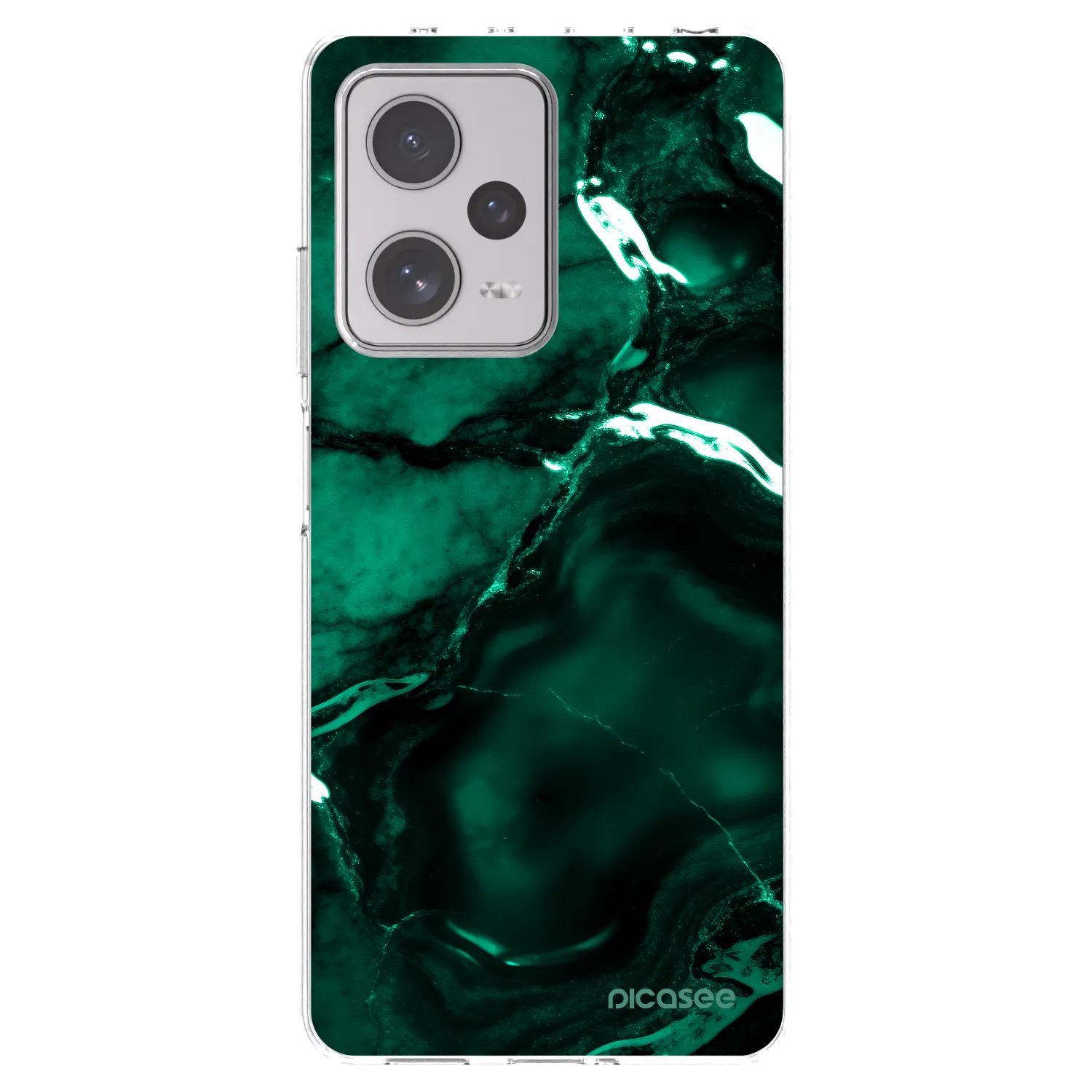 Picasee Xiaomi Redmi Note 12 Pro+ 5G Hülle - Transparentes Silikon - Dark emerald