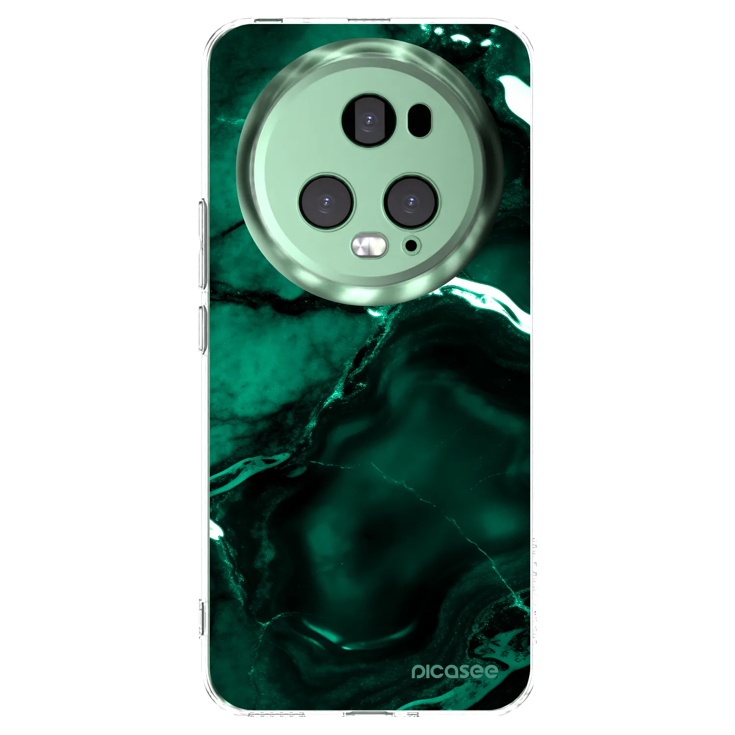 Picasee Honor Magic5 Pro Hülle - Transparentes Silikon - Dark emerald