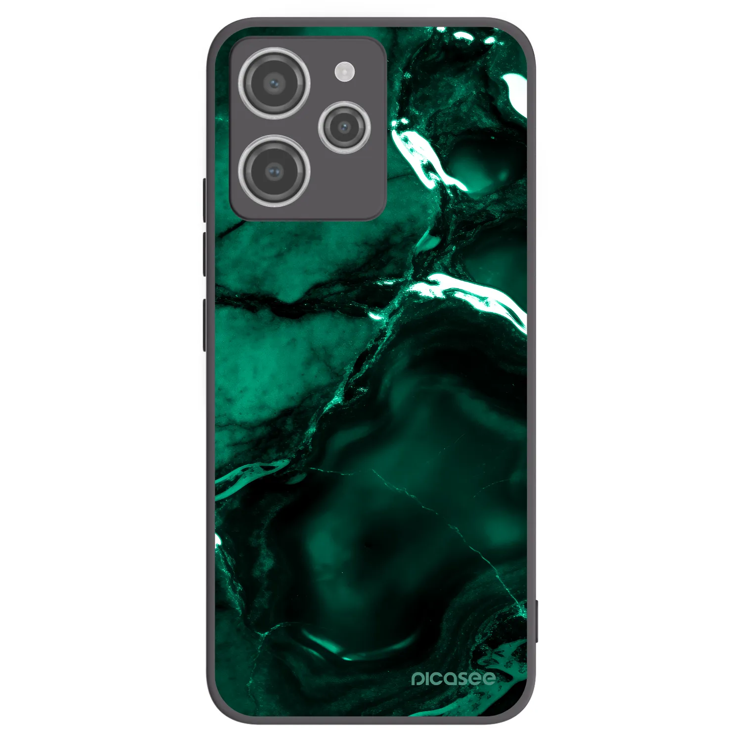 Picasee Xiaomi Redmi 12 4G Hülle - Schwarzes Silikon - Dark emerald