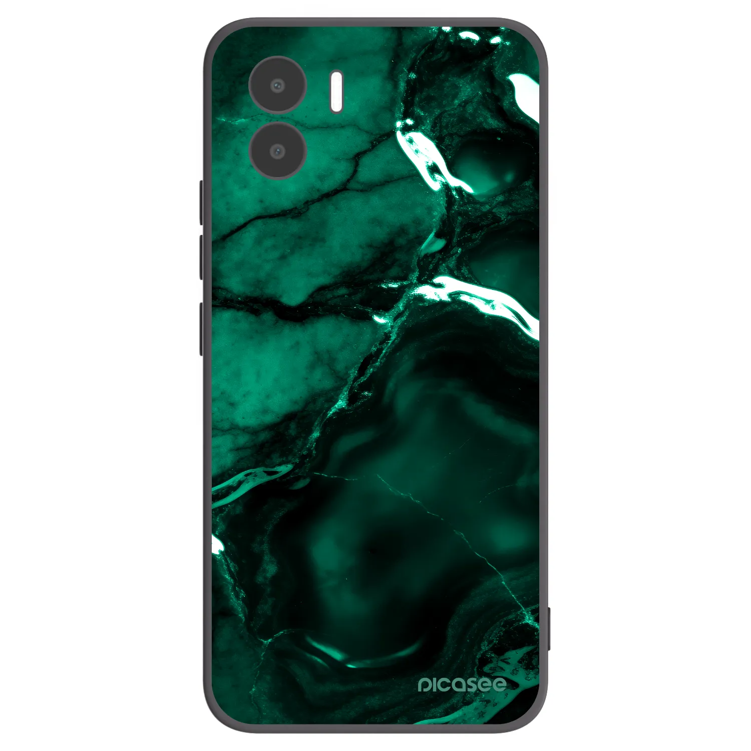 Picasee Xiaomi Redmi A2 Hülle - Schwarzes Silikon - Dark emerald