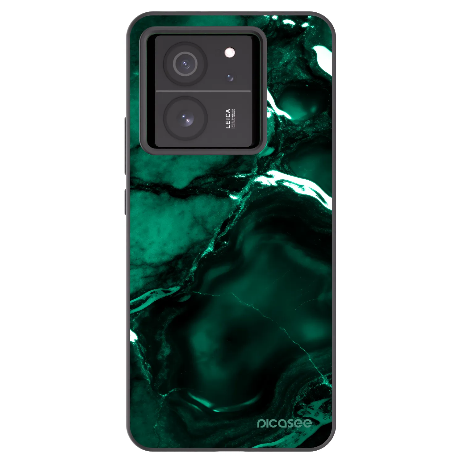 Picasee Xiaomi 13T Pro Hülle - Schwarzes Silikon - Dark emerald