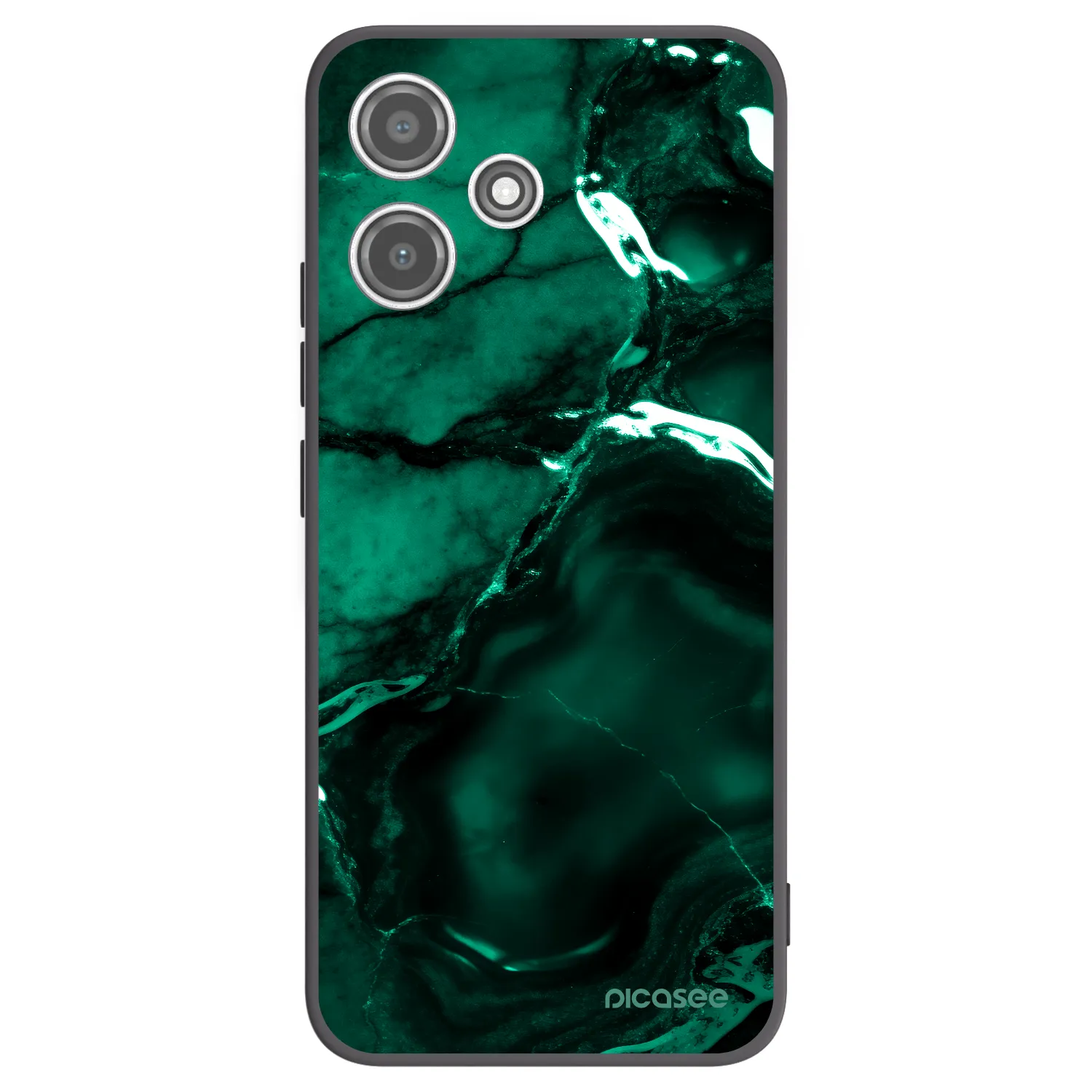 Picasee Xiaomi Redmi 12 5G Hülle - Schwarzes Silikon - Dark emerald