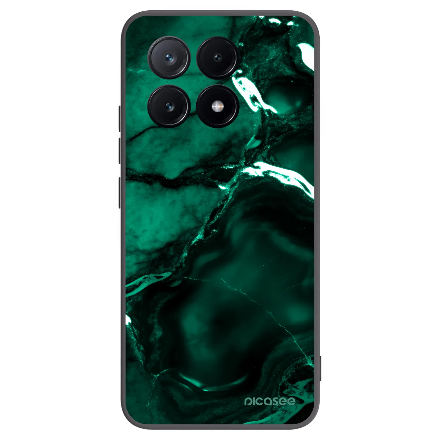 Picasee Xiaomi Poco X6 Pro Hülle - Schwarzes Silikon - Dark emerald