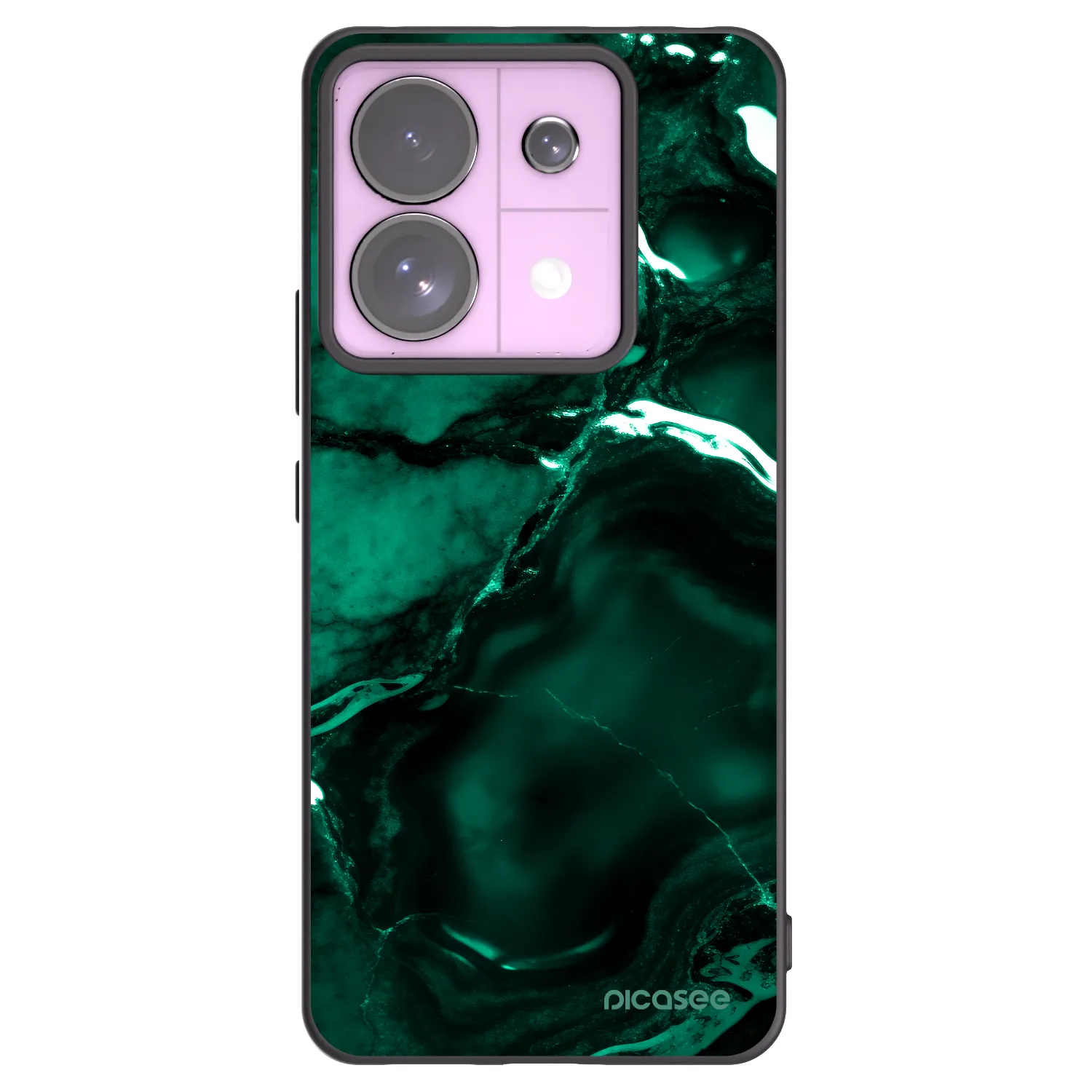 Picasee Xiaomi Redmi Note 13 Pro 5G Hülle - Schwarzes Silikon - Dark emerald
