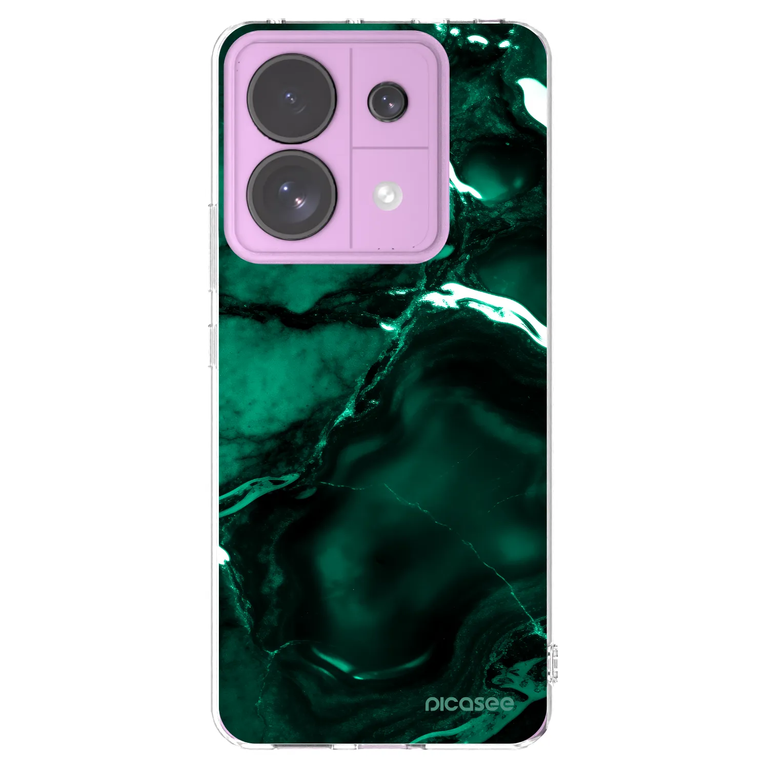 Picasee Xiaomi Redmi Note 13 Pro 5G Hülle - Transparentes Silikon - Dark emerald