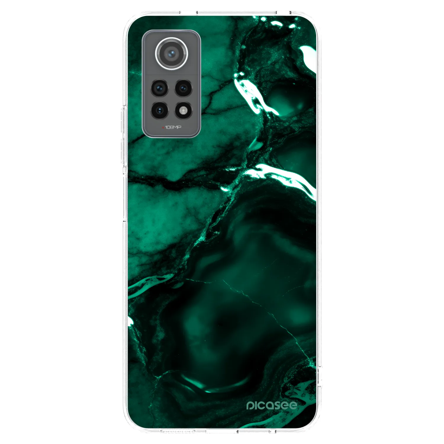 Picasee Xiaomi Redmi Note 12 Pro 4G Hülle - Transparentes Silikon - Dark emerald