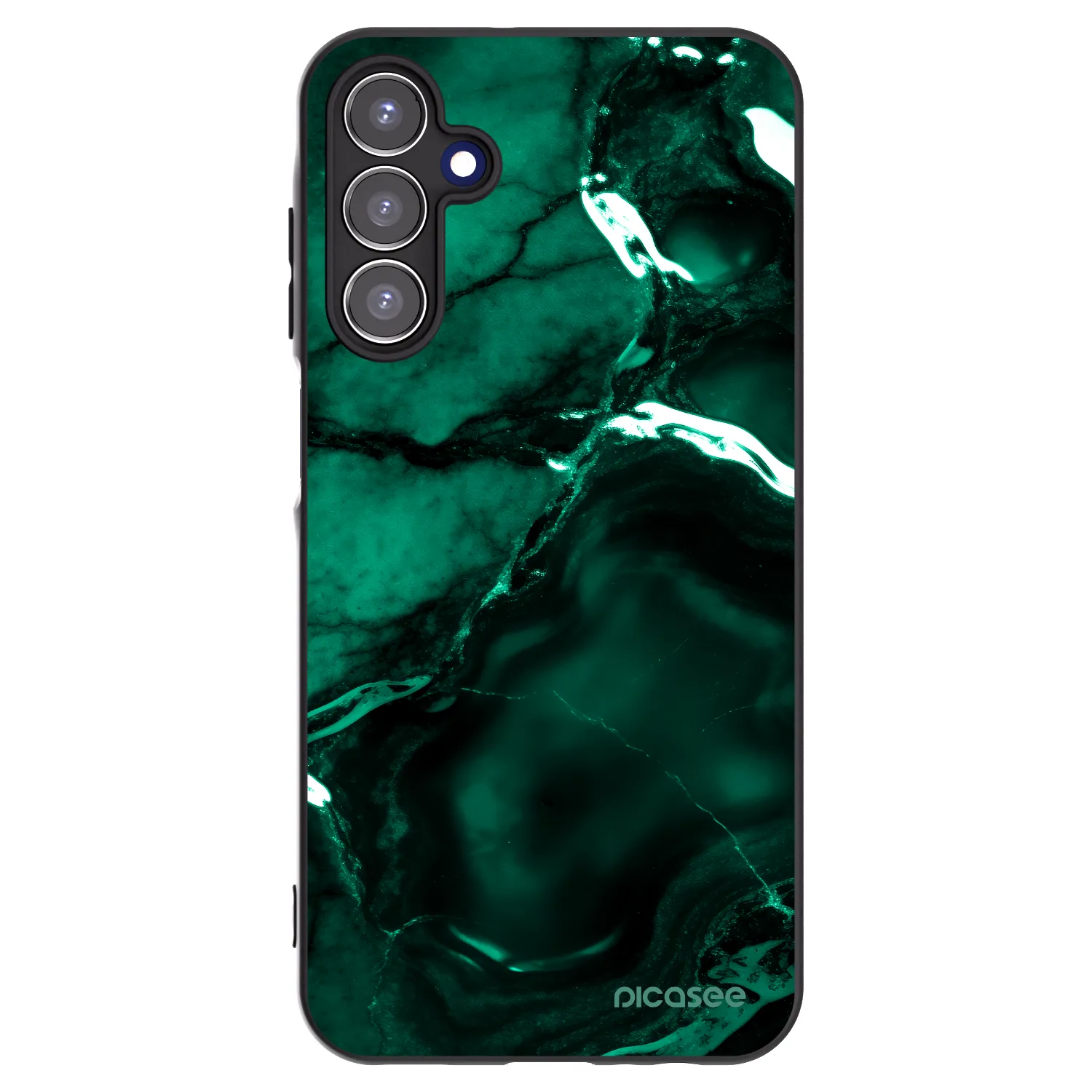 Picasee Samsung Galaxy A15 A156B 5G Hülle - Schwarzes Silikon - Dark emerald