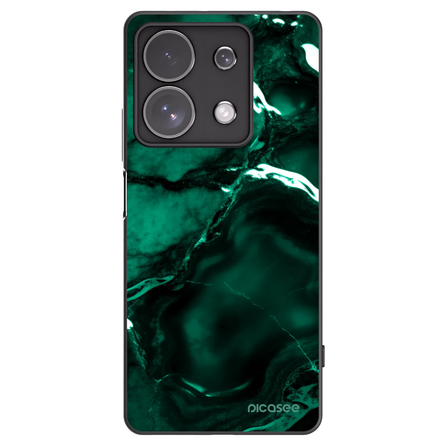 Picasee Xiaomi Redmi Note 13 Pro 4G Hülle - Schwarzes Silikon - Dark emerald