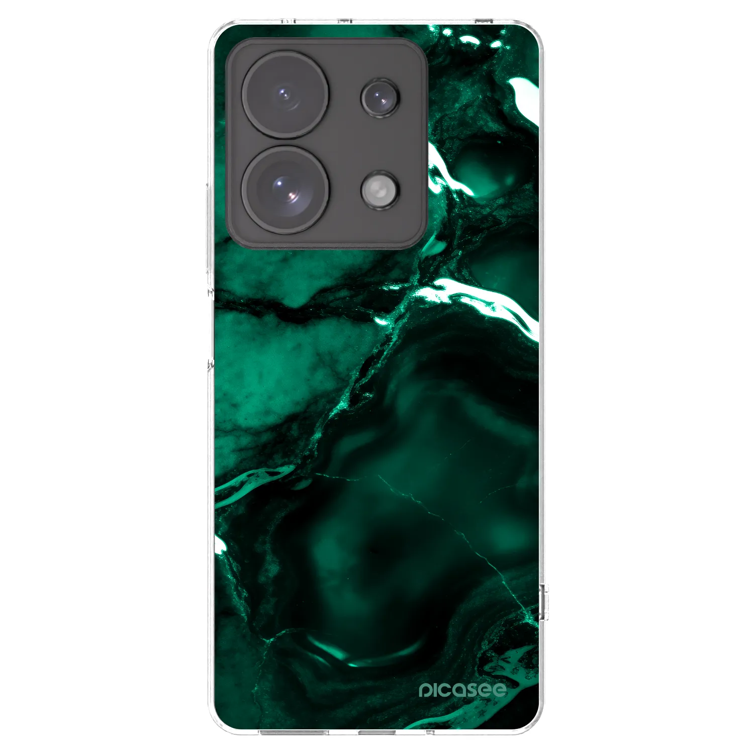 Picasee Xiaomi Redmi Note 13 Pro 4G Hülle - Transparentes Silikon - Dark emerald
