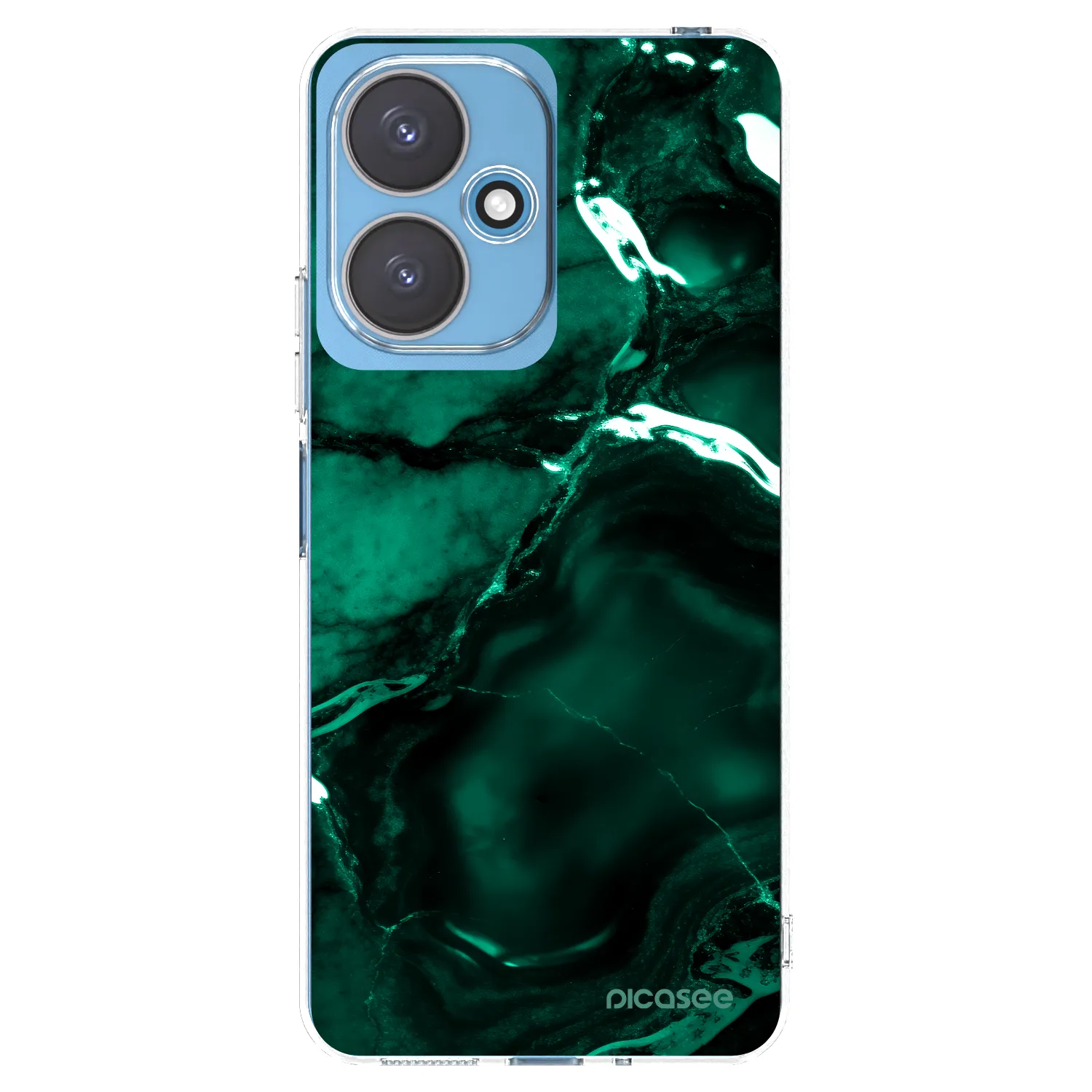 Picasee Xiaomi Redmi 13C 5G Hülle - Transparentes Silikon - Dark emerald