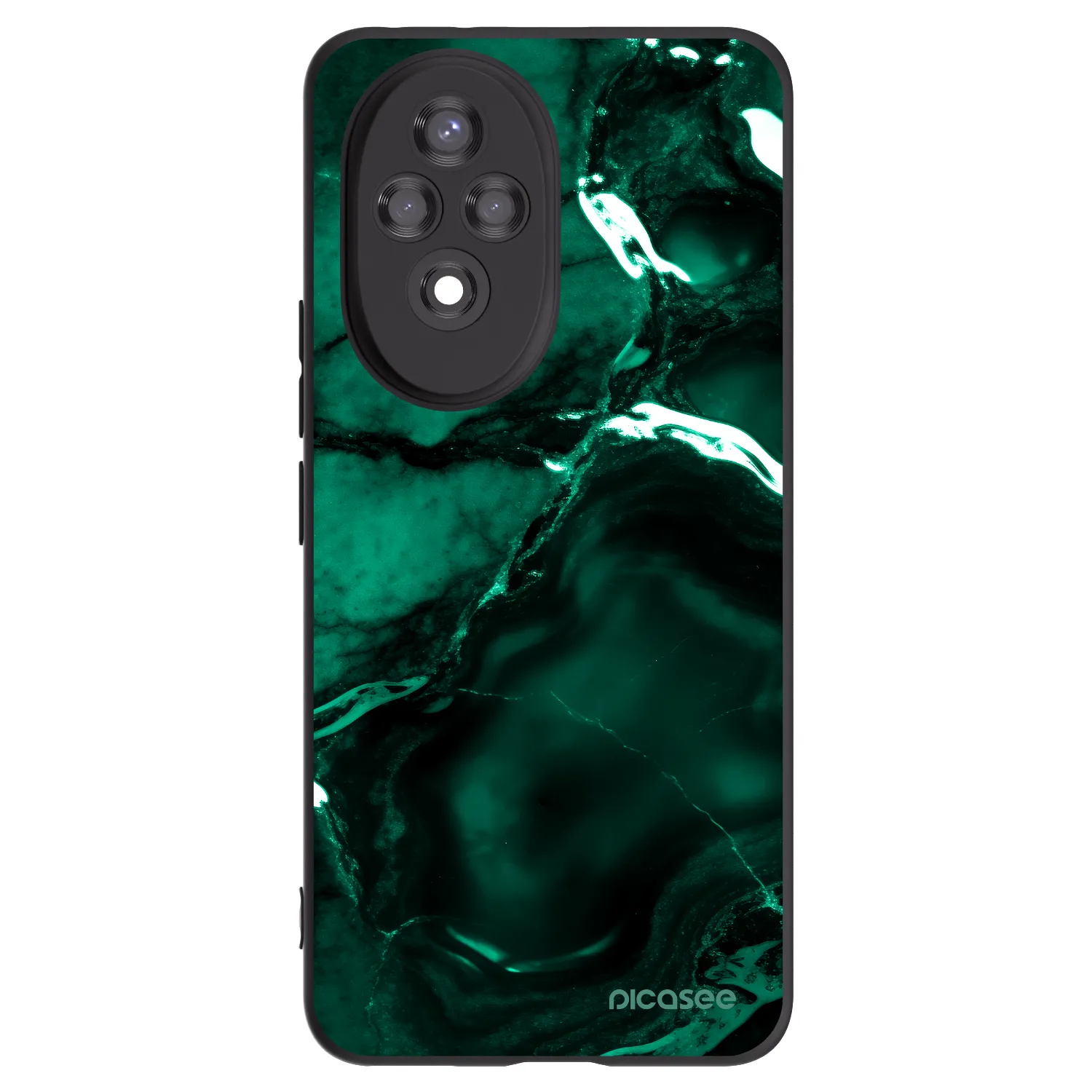 Picasee Honor 200 Pro 5G Hülle - Schwarzes Silikon - Dark emerald
